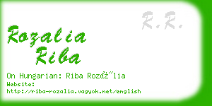 rozalia riba business card